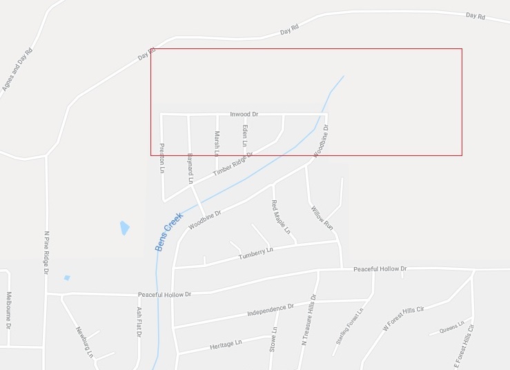 Plot of Jacob Clark farm in Horseshoe Bend